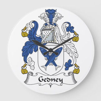 Gedney Family Crest Large Clock