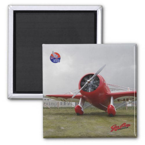 Gee Bee Super Sportster R_1 2 Inch Square Magnet
