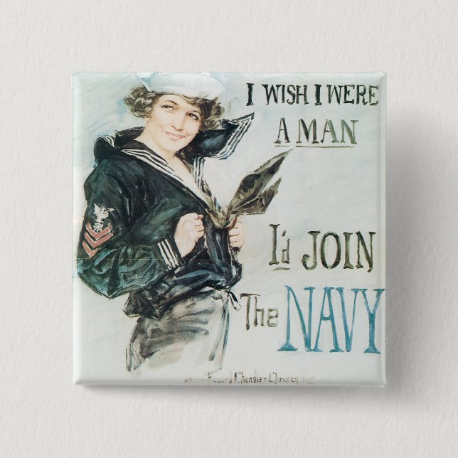 Gee!! I Wish I were a Man Pinback Button (Front)