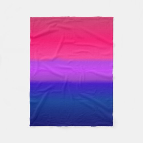 Geebots Bisexual Bi Colors Gradient Pride Flag Fleece Blanket