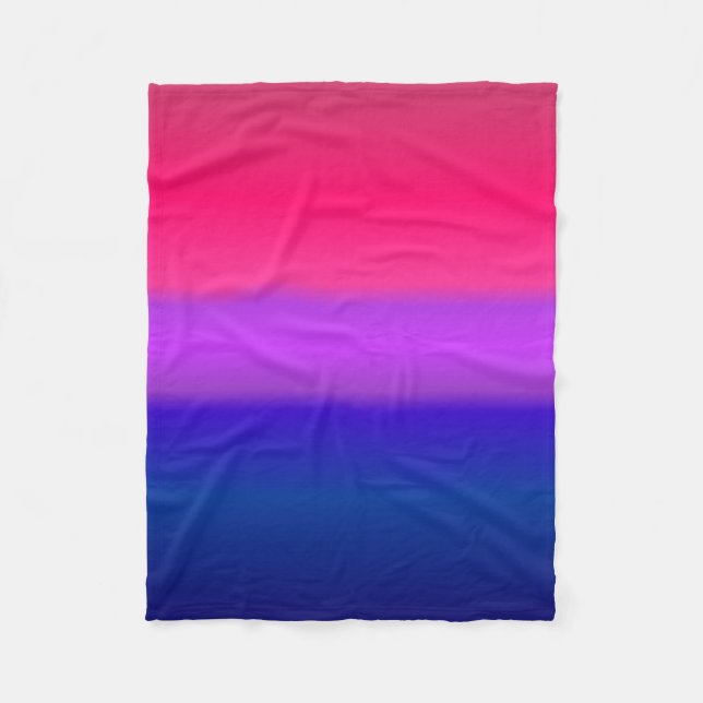Geebot's Bisexual Bi Colors Gradient Pride Flag Fleece Blanket (Front)