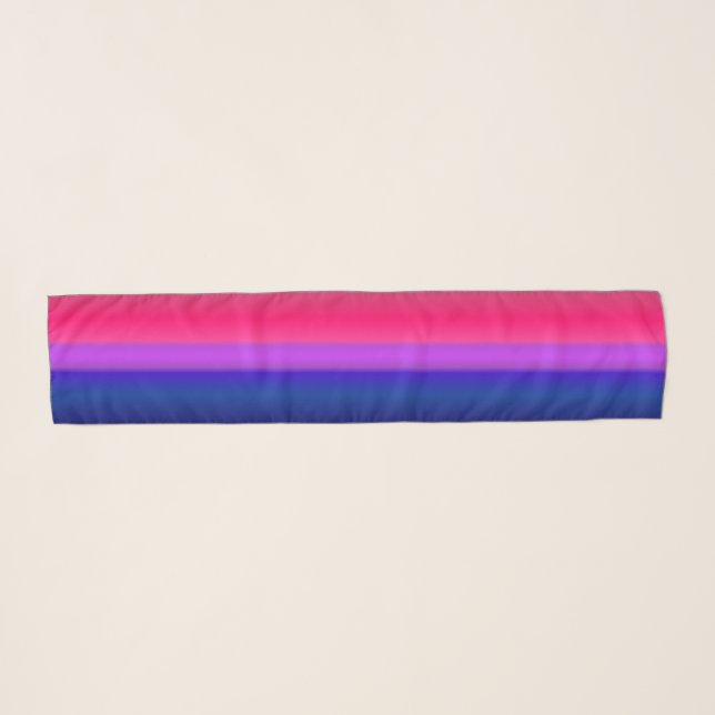 Geebot's Bisexual Bi Colors Gradient Pride Flag Scarf (Front (Horizontal))