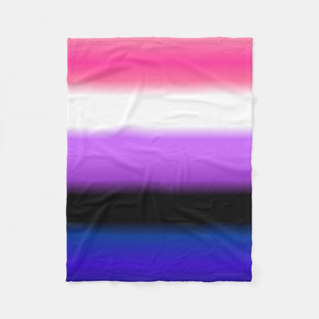 Geebot's Genderfluid Colors Gradient Pride Flag Fleece Blanket (Front)