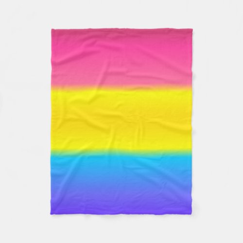 Geebots Pansexual Pan Colors Gradient Pride Flag Fleece Blanket