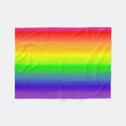 Geebots  Rainbow Gay Pride Colors Gradient Flag 3 Fleece Blanket