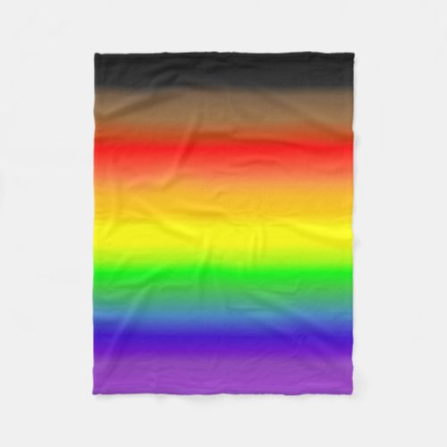 Geebots  Rainbow Gay Pride Colors Gradient Flag Fleece Blanket