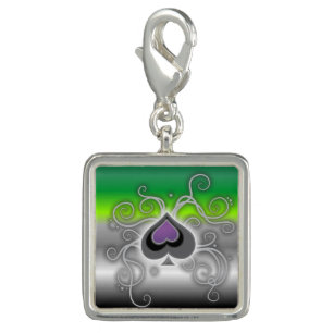 Geebot's spade aro aromantic gradient pride flag charm