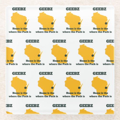 Geebz Green Bay Glass Coaster Glass Coaster