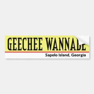 Geechee Wannabe Bumper Sticker
