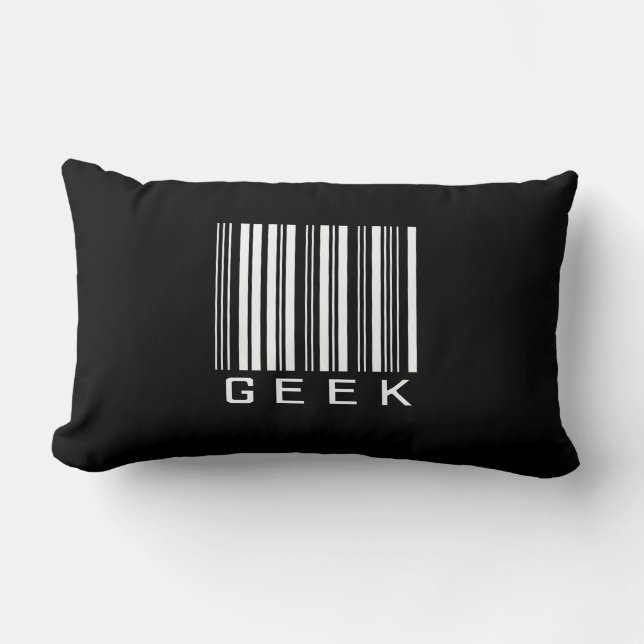 Geek Barcode Lumbar Pillow (Front)