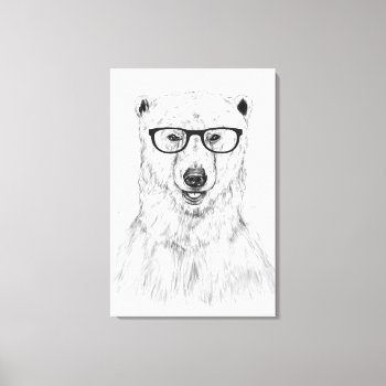 Geek Bear Canvas Print by bsolti at Zazzle