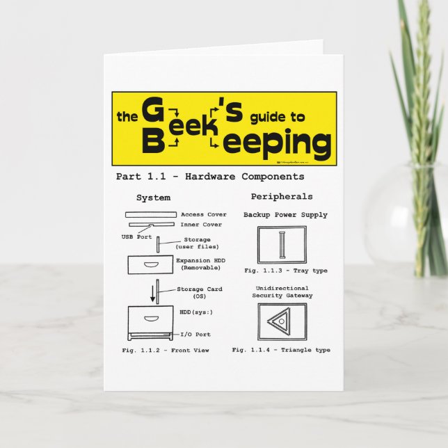 Geek Beekeeping (Hardware) -  Greeting Card (Front)
