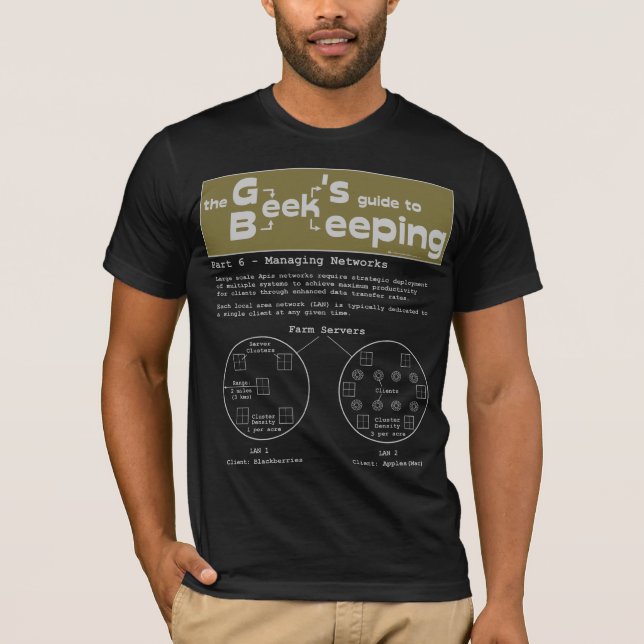 Geek Beekeeping (Networks) - Black T-shirt (Front)