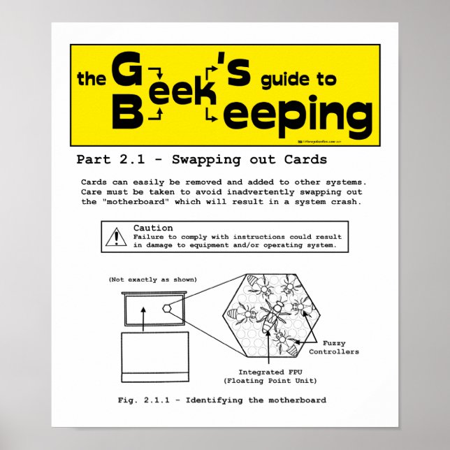 Geek Beekeeping (Swapping Cards) - 12 x 14 Poster (Front)