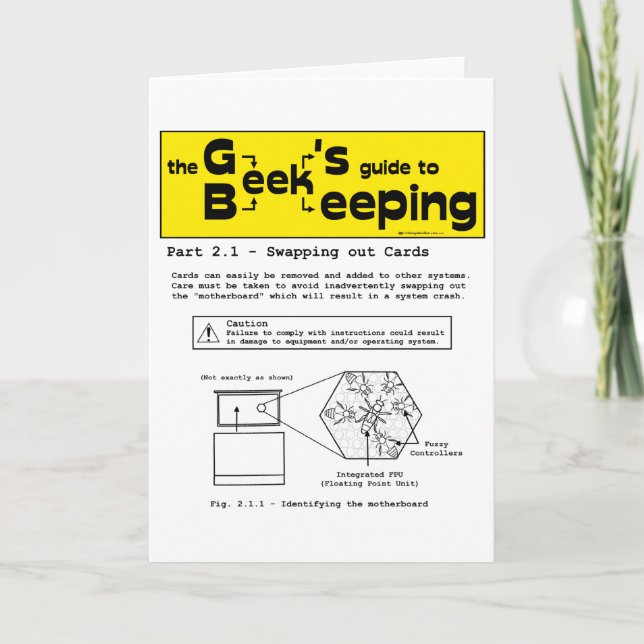 Geek Beekeeping (Swapping Cards) - Greeting Cards (Front)
