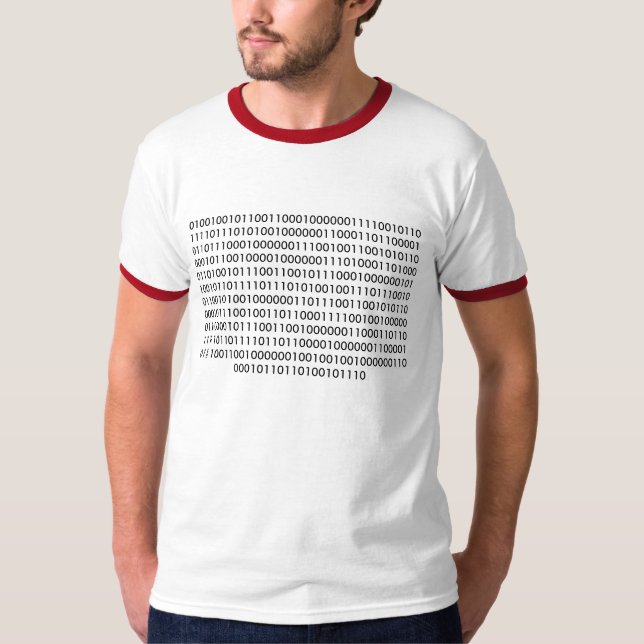 Geek Binary Code "If you can read this..." T-Shirt (Front)