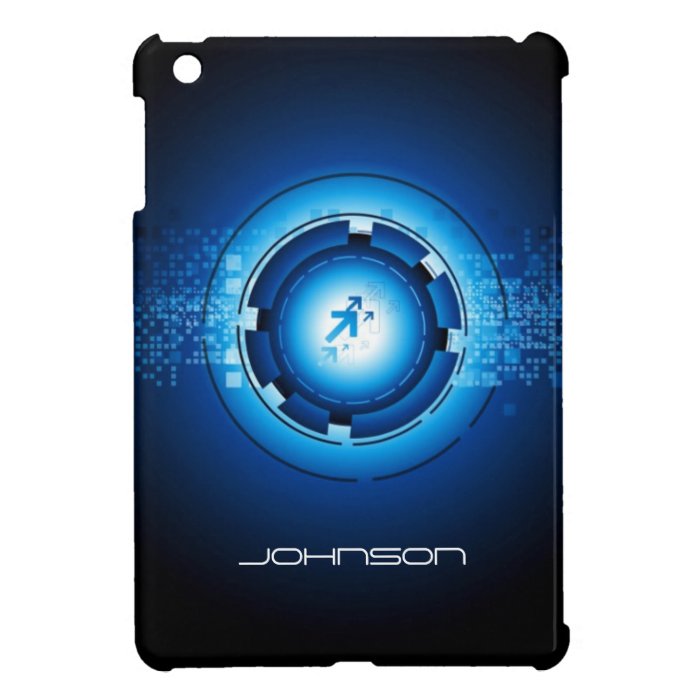 Geek Blue Abstract Hi Tech Concept   Cool iPad Mini Cases