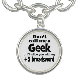 Geek broadsword charm bracelet