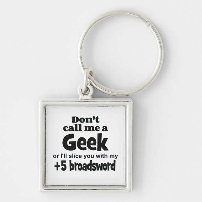 Geek broadsword keychain (Front)