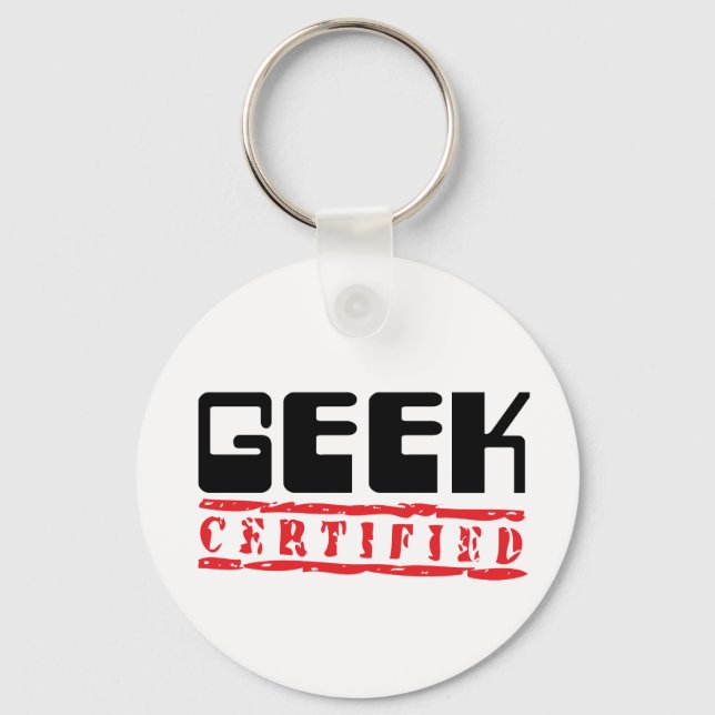 Geek Certified Keychain (Front)
