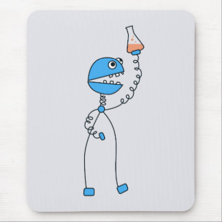 Geek Chemistry Science Funny Robot Mouse Pad