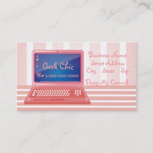 Customizable Geek Chic Computer Business Card Templates