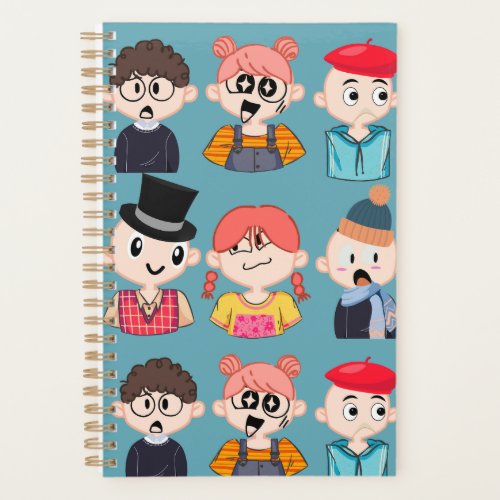 Geek Chic Daily Planner, Cute Cartoon School Planner