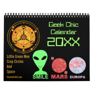 Geek Chic Year Calendar Aliens Crop Circles Space