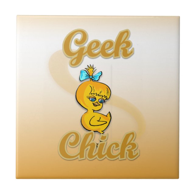 Geek Chick Ceramic Tile (Front)