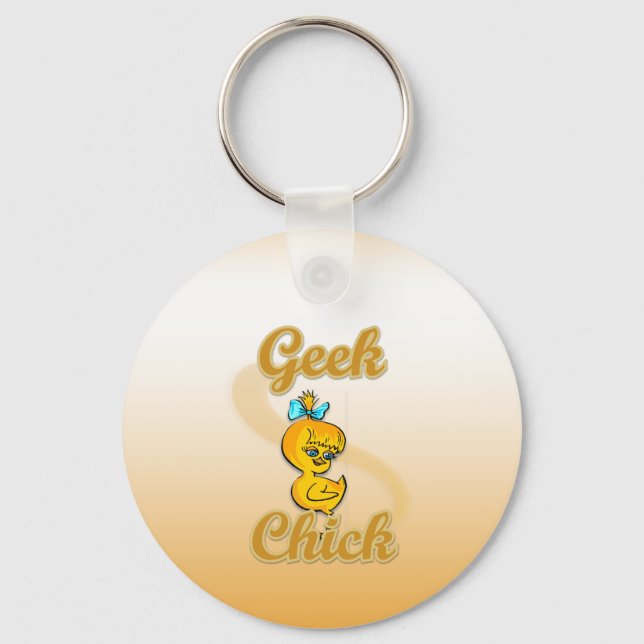 Geek Chick Keychain (Front)