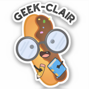 Geek-clair Funny Eclair Pun Sticker