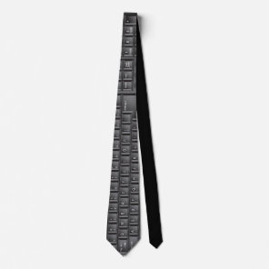 Geek Computer Black Keyboard Tie