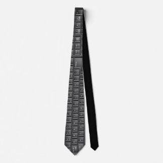 Geek Computer Black Keyboard Tie