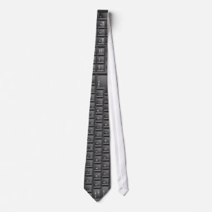 Geek Computer Black Keyboard Tie