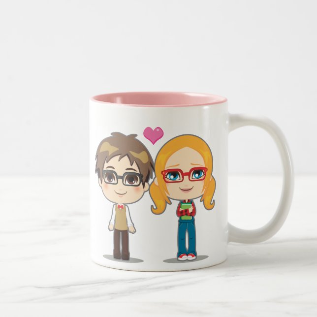 Geek Couple Two-Tone Coffee Mug (Right)