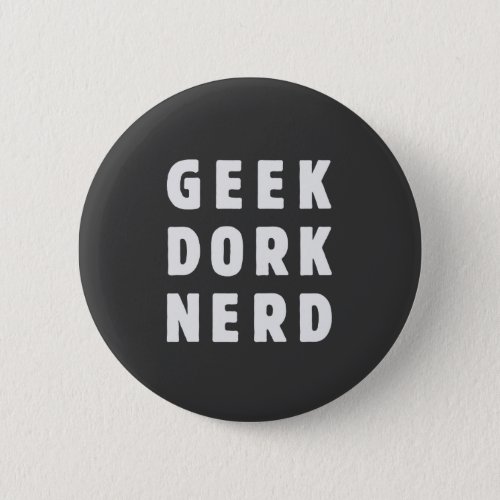 Geek dork nerdand loving it pinback button