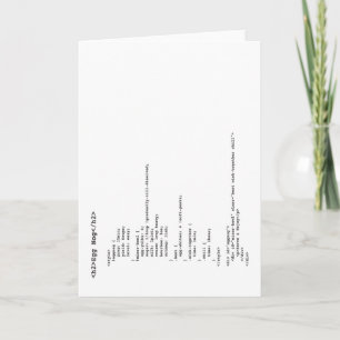 {Geek} Egg Nog Holiday Card