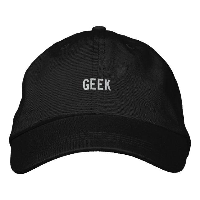 Geek Embroidered Baseball Hat (Front)