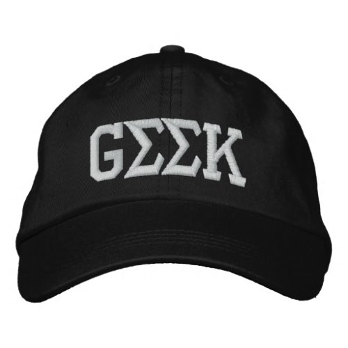 Geek Embroidered Baseball Hat