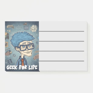 Geek For Life Funny Sarcastic Nerdy AI Generated Post-it Notes