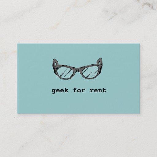 Customizable Geek For Rent, Mobile App Developer Business Card