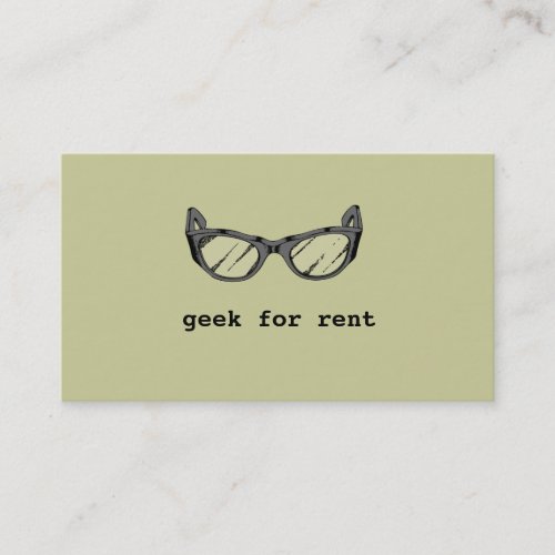 Geek For Rent, Web Developer Business Card