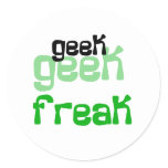 Geek Freak Classic Round Sticker