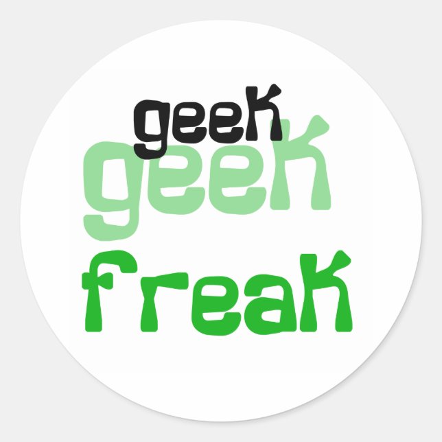 Geek Freak Classic Round Sticker (Front)