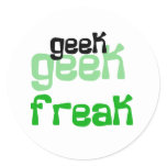 Geek Freak Classic Round Sticker