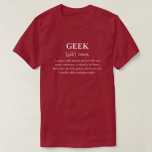 Geek Funny Game Definition With White Text Gaming T-Shirt