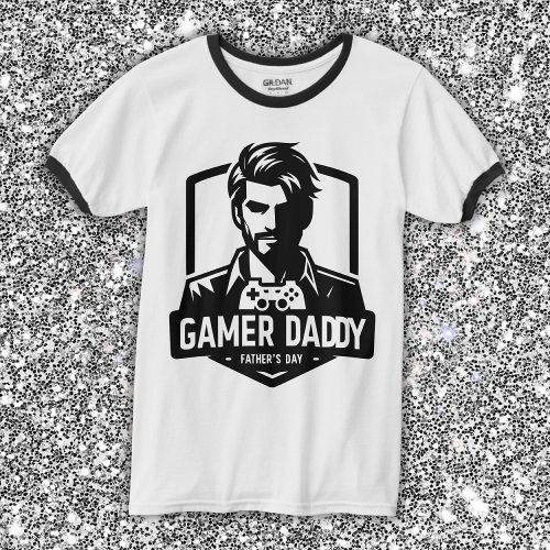 Geek Gamer Dad Happy Fathers Day  T_Shirt