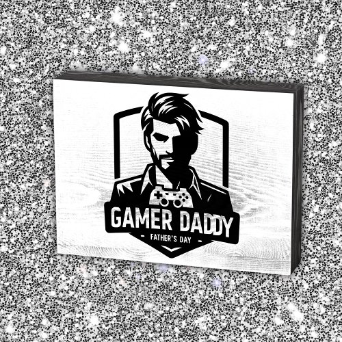 Geek Gamer Dad Happy Fathers Day  Wooden Box Sign