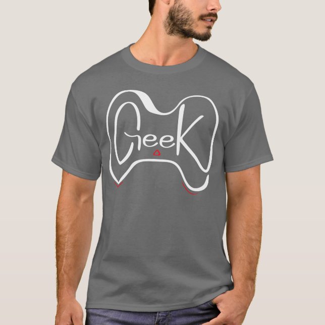 Geek Gaming Controller Nerd Computer Gamer gift bo T-Shirt (Front)