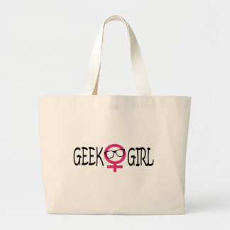 Geek Girl Large Tote Bag